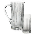 Crystal Glass Ribbed Drinking Beverage Water Glasses